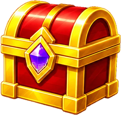 The game’s red and gold bonus chest